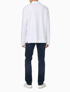 Buy 남성 를래식 핏 럭스 코튼 인터락 폴로 긴팔 티셔츠 in color BRIGHT WHITE