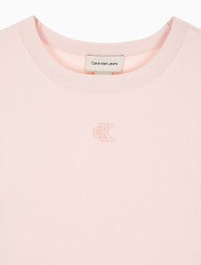 Buy 여성 코튼 컨투어 립 반팔 미니 드레스 in color LIGHT PINK