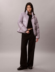 Buy 여성 매트 샤인 다운 푸퍼 자켓 in color Flat Gray