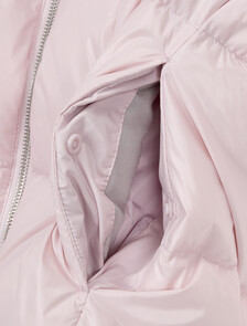 Buy 여성 매트 블라킹 샤인 다운 자켓 in color Pink