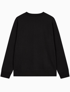 Buy 남성 레귤러핏 인스티튜셔널 로고 기모 스웻셔츠 in color CK BLACK