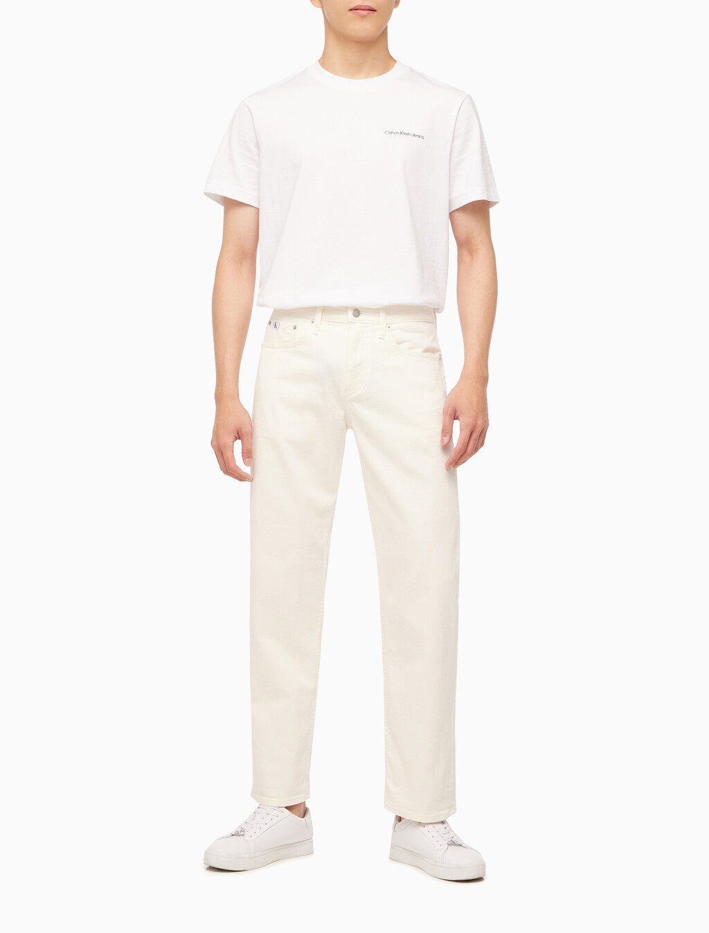 Buy 남성 90's 스트레이트핏 화이트 데님 in color CHALKY BLUE