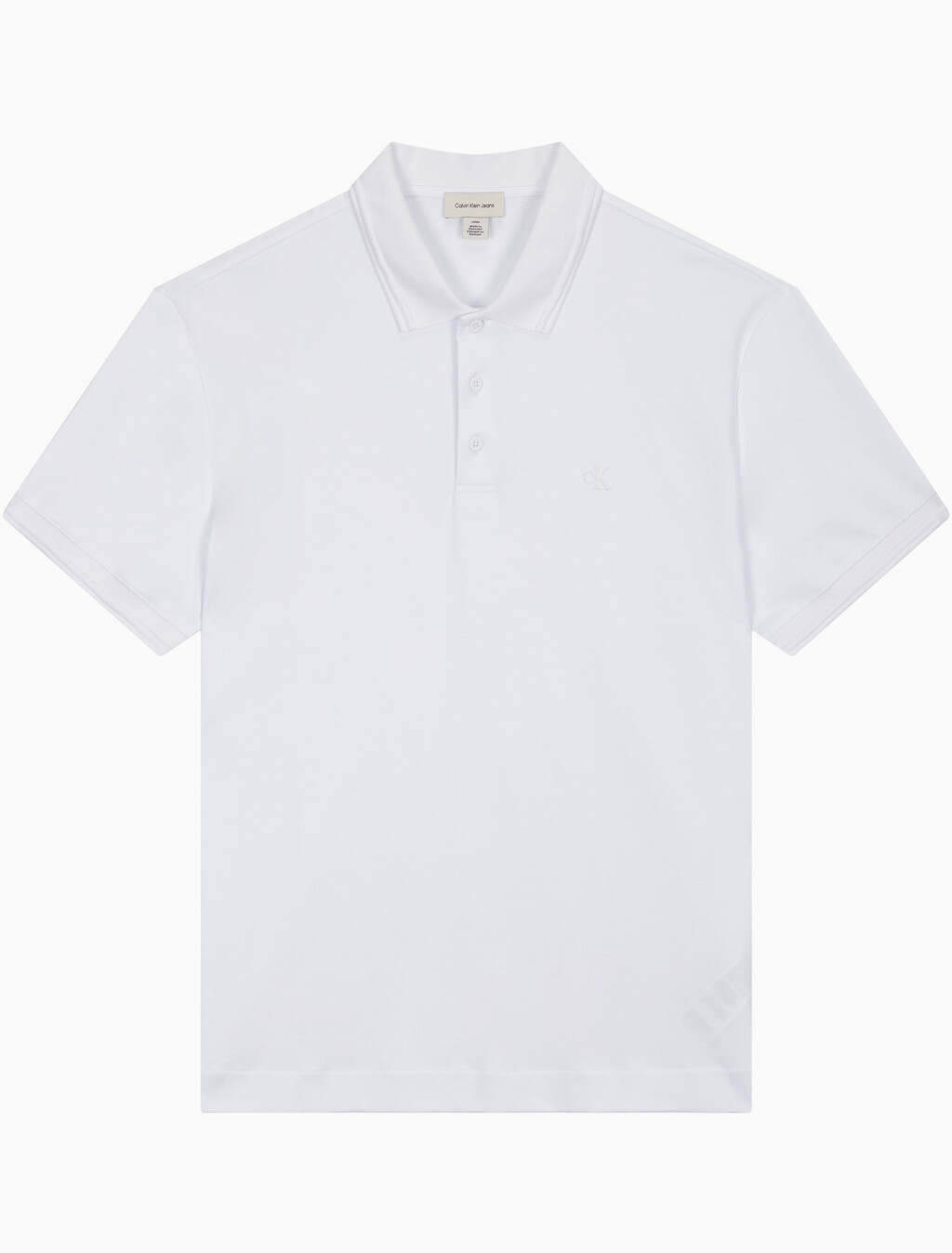 Buy 남성 레귤러핏 인터락 폴로 반팔 티셔츠 in color BRILLIANT WHITE
