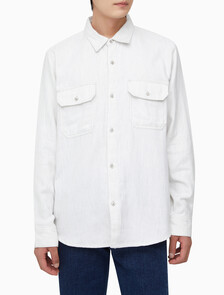 Buy 남성 롱슬리브 더블 포켓 멜란지 셔츠 in color GREY