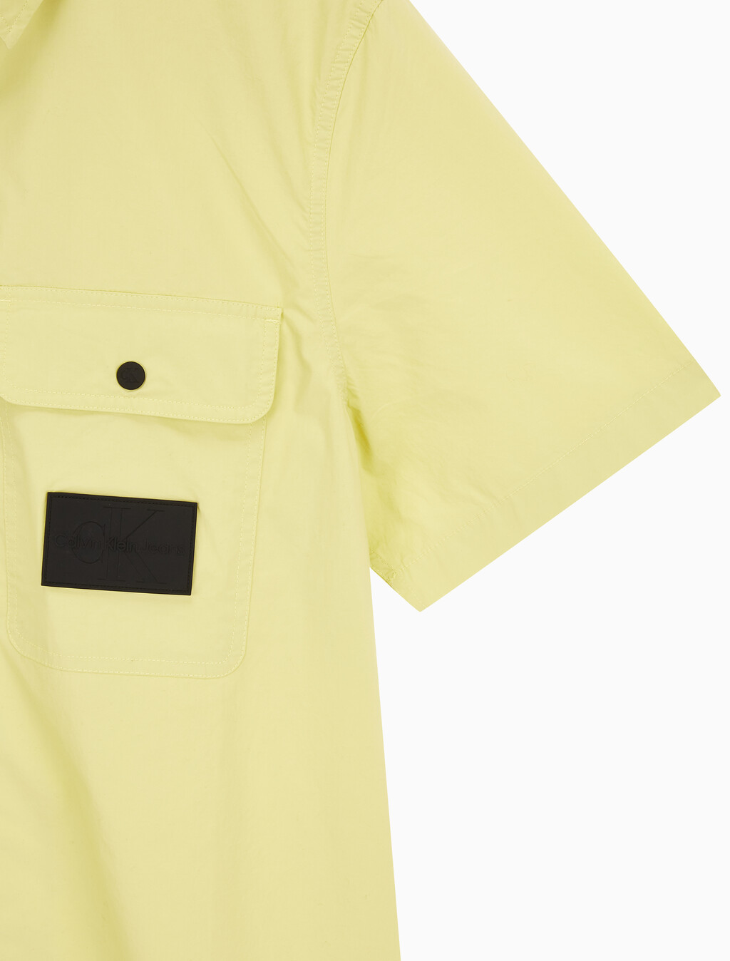 Buy 남성 포플린 집업 반팔셔츠 in color YELLOW SAND