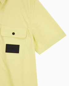 Buy 남성 포플린 집업 반팔셔츠 in color YELLOW SAND