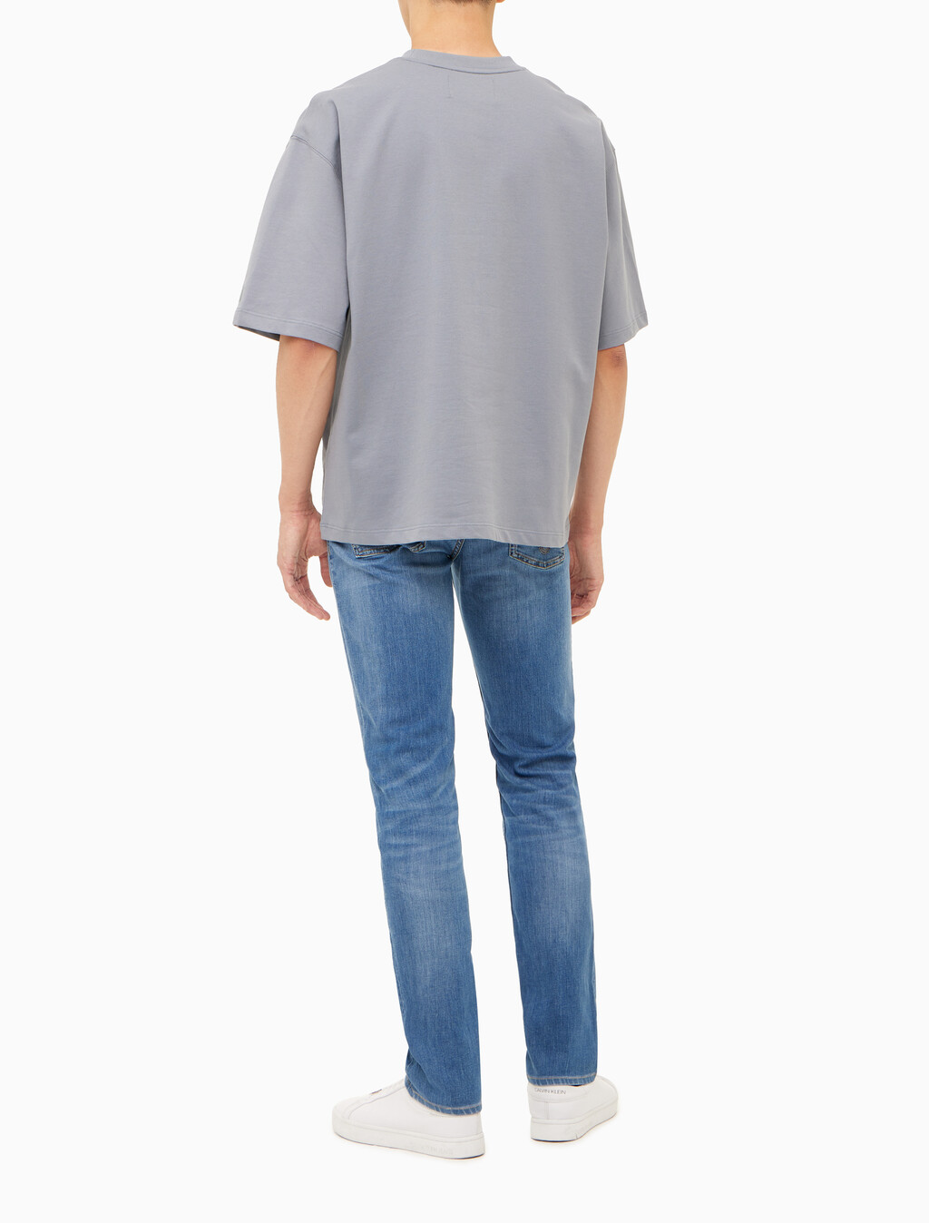 Buy 남성 오버사이즈 우븐 포켓 반팔 스웻셔츠 in color OVERCAST GREY