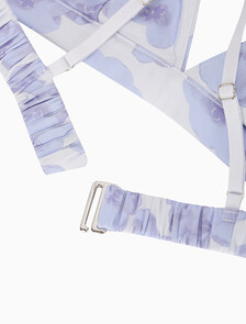 Buy 여성 새틴 AF 트라이앵글 in color Blue Print