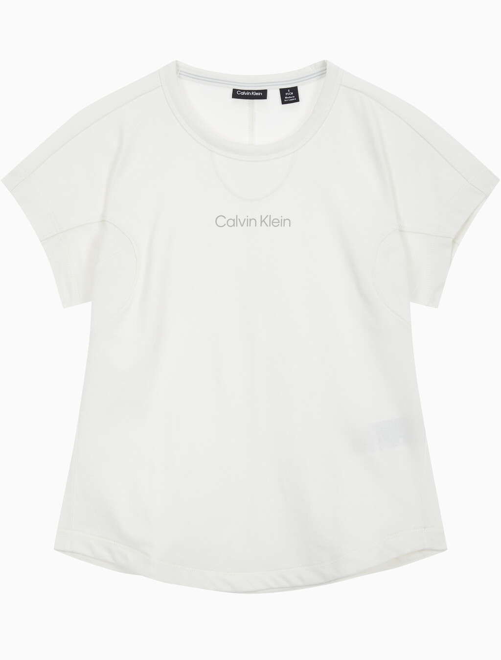 Buy 여성 슬림핏 숏 슬리브 티셔츠 in color WHITE