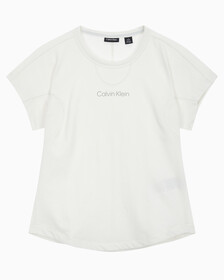 Buy 여성 슬림핏 숏 슬리브 티셔츠 in color WHITE