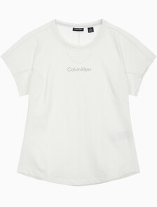 Buy 여성 슬림핏 숏 슬리브 티셔츠 in color WHITE