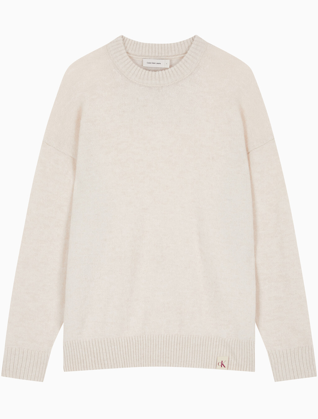 Buy 남성 릴렉스핏 알파카 울 니트 스웨터 in color LIGHT BEIGE