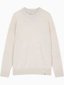 Buy 남성 릴렉스핏 알파카 울 니트 스웨터 in color LIGHT BEIGE
