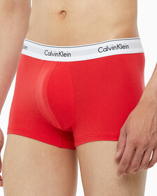 Buy 남성 모던 코튼 3PK 트렁크 in color GREY/DEEP BROWN/RED