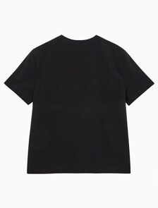 Buy 여성 레귤러핏 스몰 모노그램 로고 반팔 티셔츠  in color CK BLACK