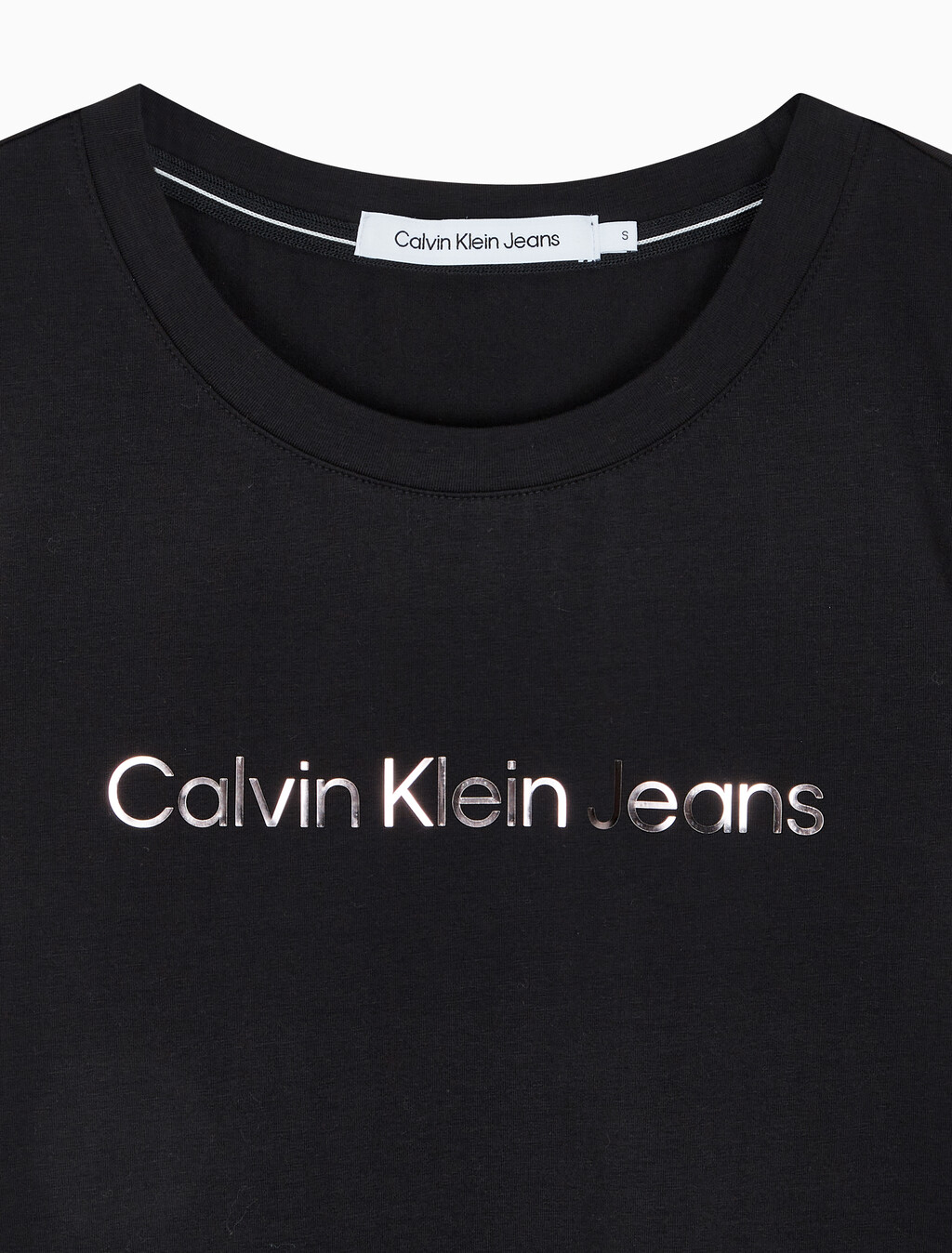 Buy 여성 인스티튜셔널 슬림핏 반팔 티셔츠 in color CK BLACK