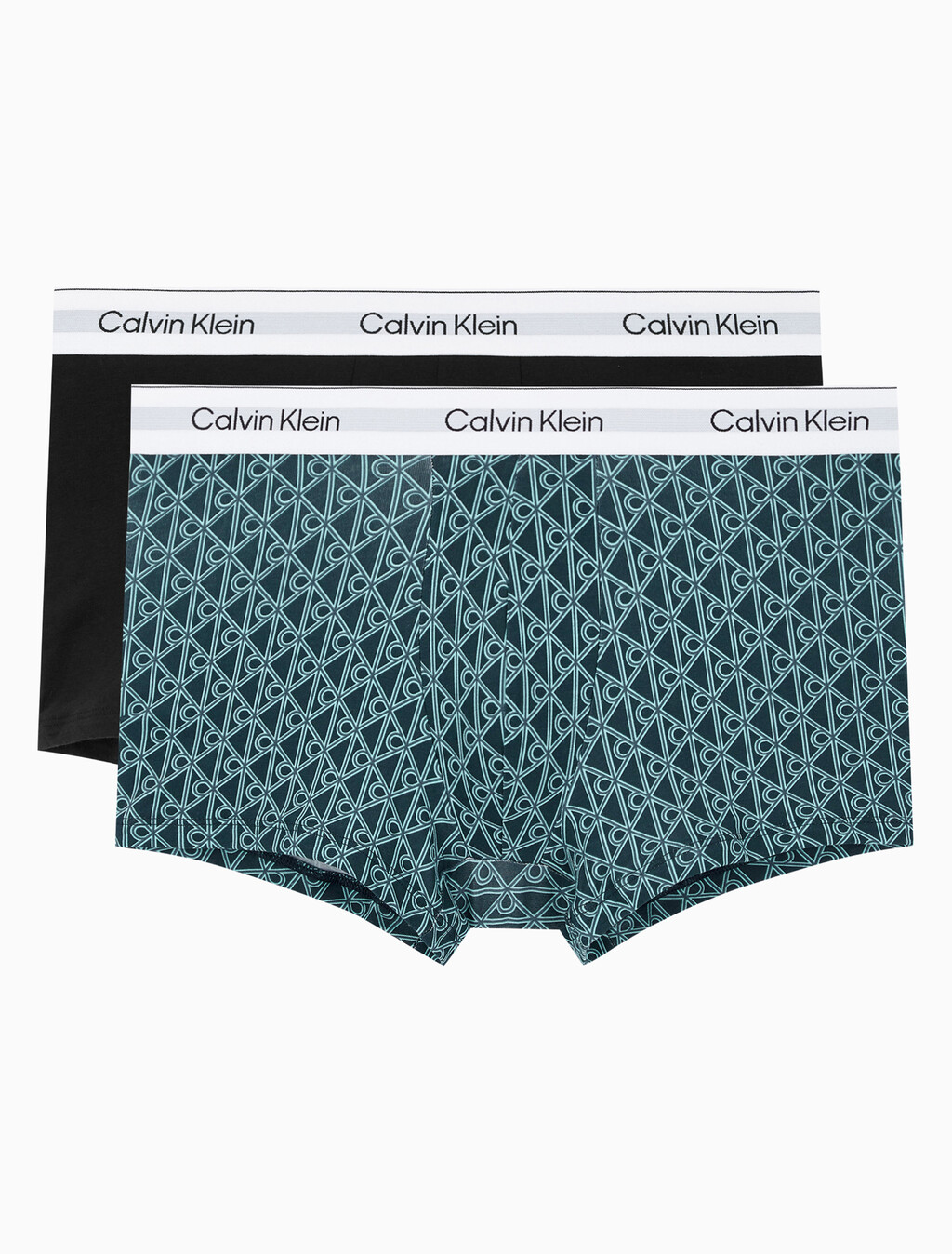Buy 남성 아이콘 코튼 스트레치 2PK 트렁크 in color Green/Black