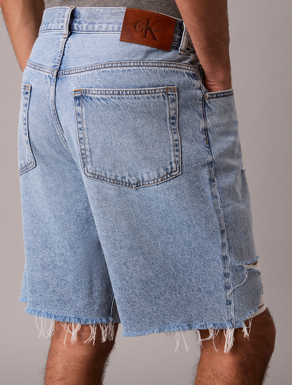 Buy 라이트 웨이트 에코쿨 90s 데님 쇼츠 in color Yellow