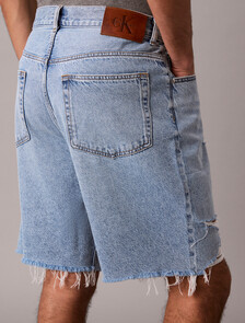 Buy 라이트 웨이트 에코쿨 90s 데님 쇼츠 in color Yellow