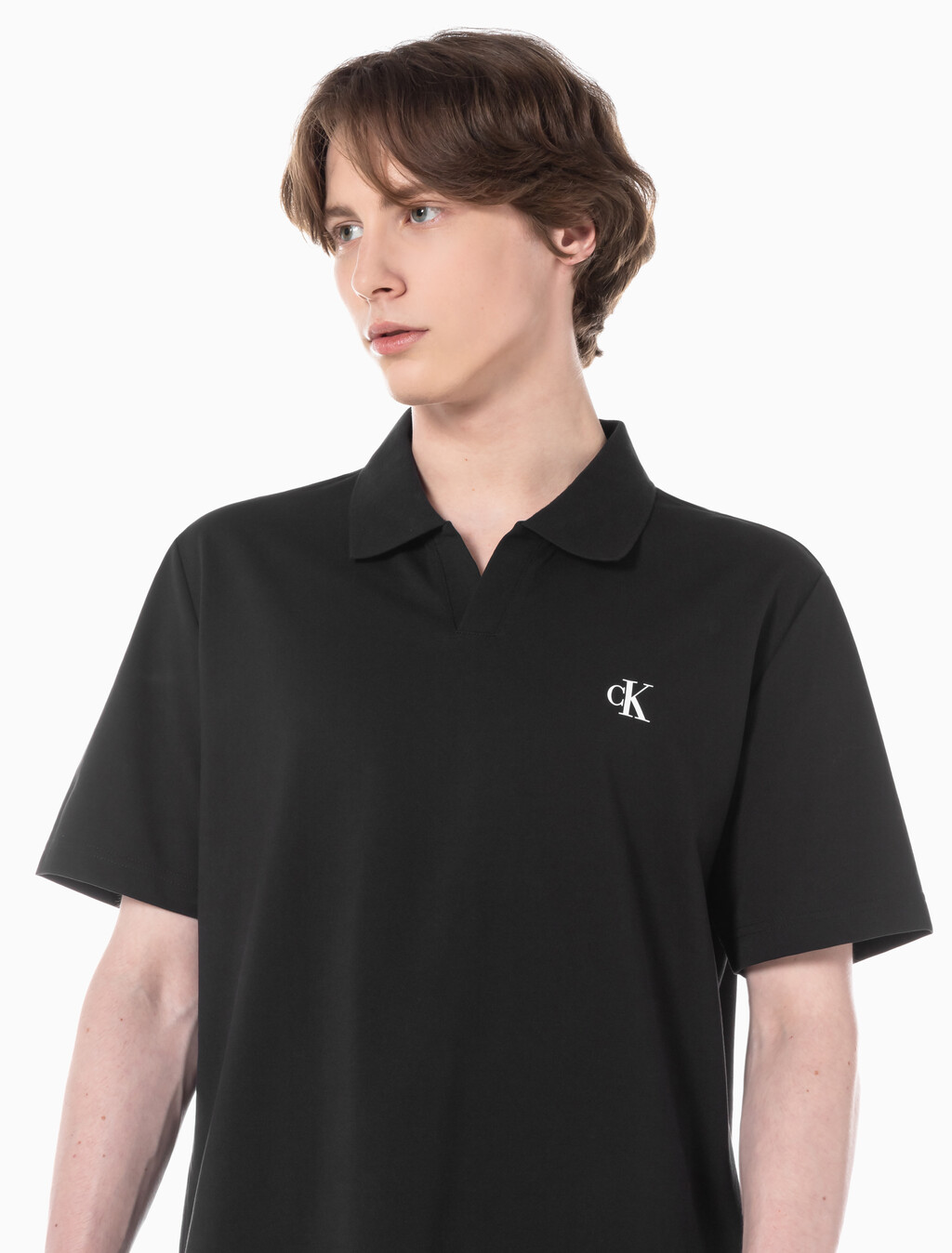 Buy 남성 릴렉스핏 피케 폴로 반팔 티셔츠 in color CK BLACK