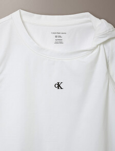 Buy 여성 쿨링 저지 트위스트 숄더 탱크 in color BRIGHT WHITE