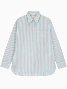 Buy 여성 버튼 다운 코튼 셔츠 in color Light Blue