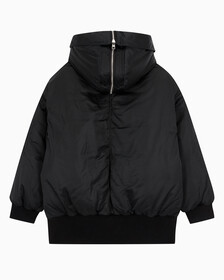 Buy 여성 아카이브 오버사이즈 후디 보머 패딩 in color CK BLACK