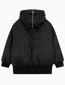 Buy 여성 아카이브 오버사이즈 후디 보머 패딩 in color CK BLACK