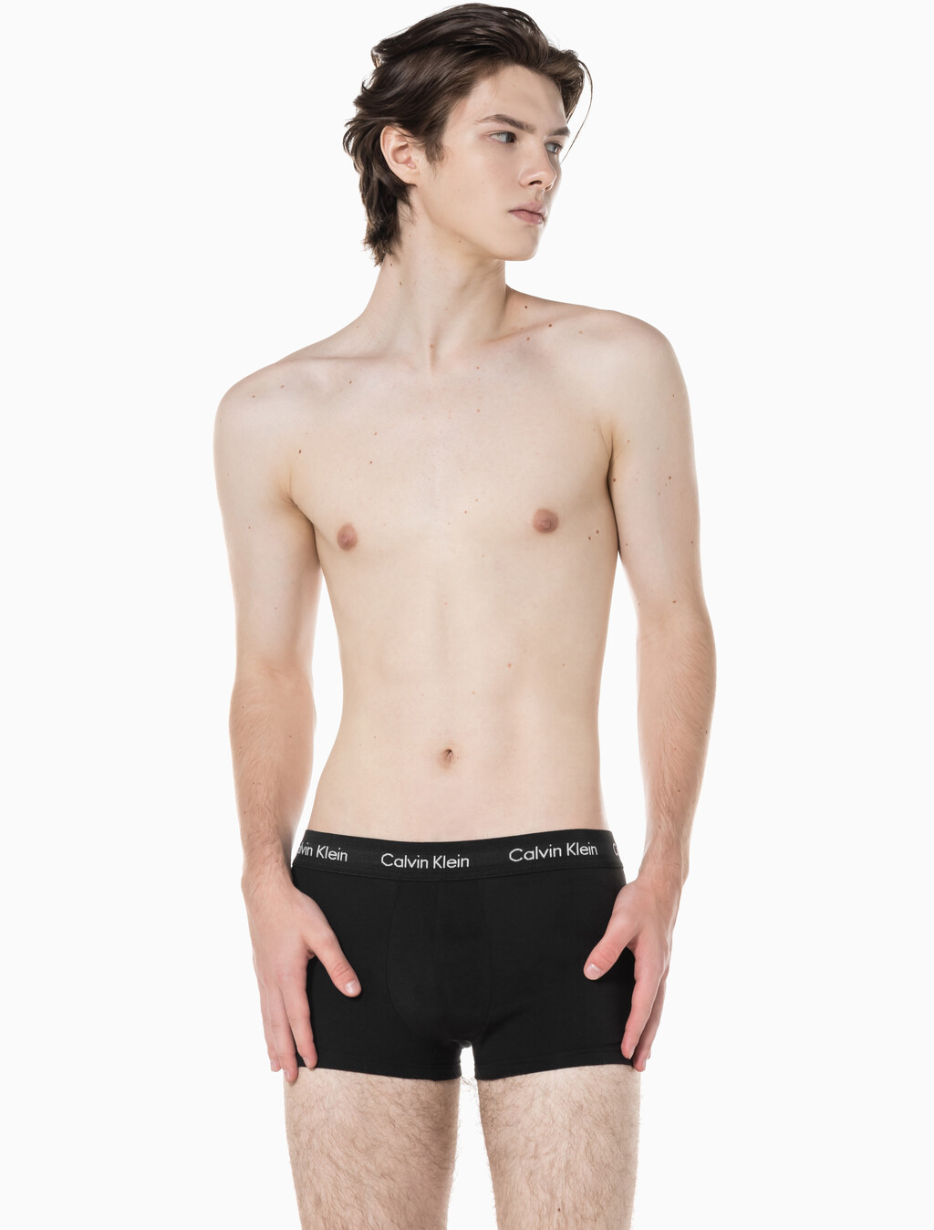 Buy 남성 코튼 스트레치 로우 라이즈 드로즈 5PK in color BLACK