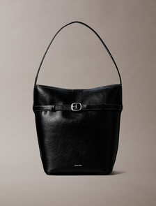 Buy 여성 버클 미디움 버킷 백 in color BLACK