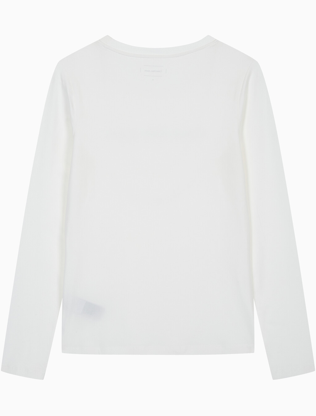 Buy 여성 인스티튜셔널 로고 스트레이트핏 긴팔 티셔츠 in color BRIGHT WHITE