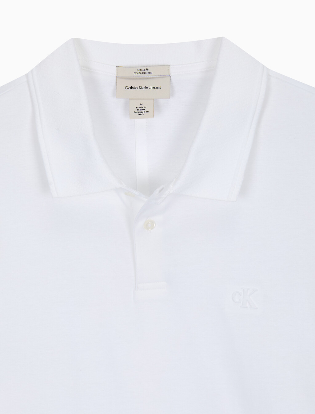 Buy 클래식 인터록 폴로 티 in color BRIGHT WHITE