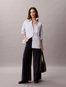 Buy 여성 코듀로이 와이드 레그 팬츠 in color DARK SAPPHIRE