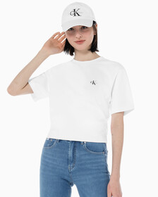 Buy 남녀공용 릴렉스핏 CK 로고 2PK 반팔 티셔츠 in color CK BLACK