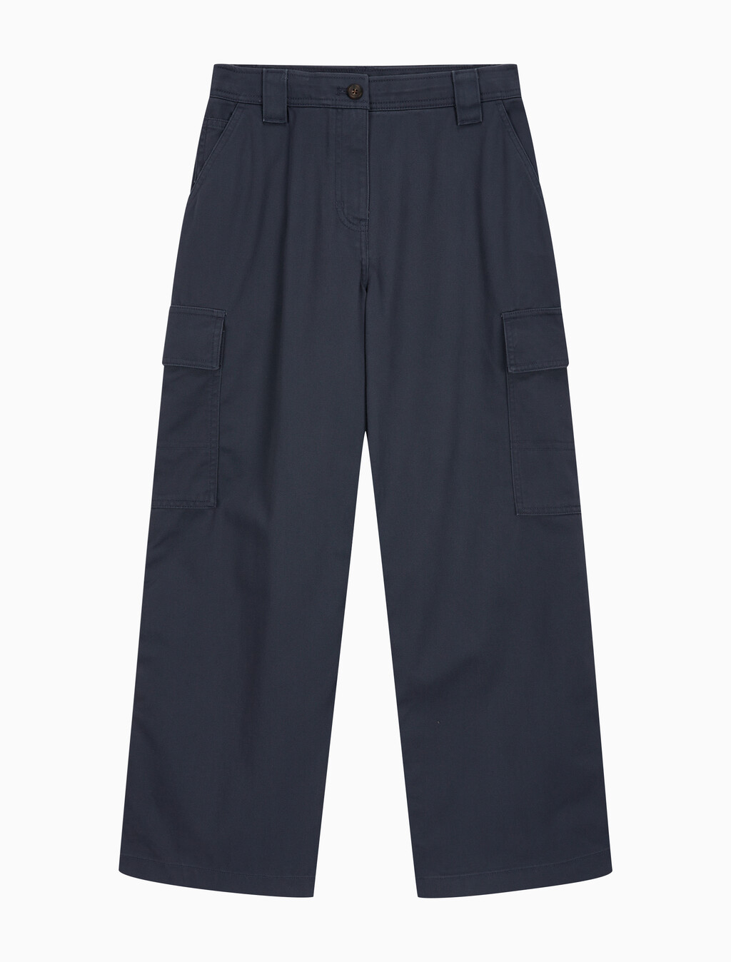 Buy 여성 유틸리티 캔버스 카고 팬츠 in color NAVY