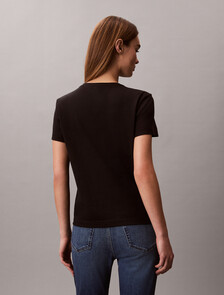 Buy 여성 모노그램 크루넥 티 in color BLACK