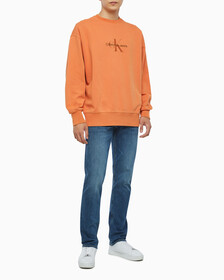 Buy 남성 모노로고 내츄럴 크루넥 in color ORANGE