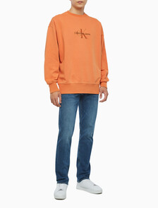 Buy 남성 모노로고 내츄럴 크루넥 in color ORANGE