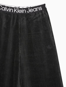 Buy 여성 벨벳 와이드레그 팬츠 in color CK BLACK