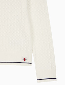 Buy 여성 우븐라벨 케이블 가디건 in color TOFU