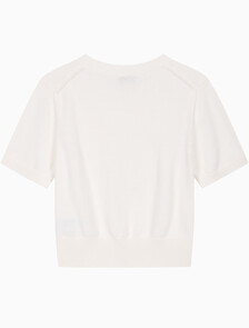 Buy 여성 청키 코튼 그래픽 풀오버 in color ANCIENT WHITE