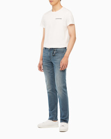 Buy 남성 바디핏 블루그레이 이탈리안 데님 in color GREY STEPPED RELEASE HEM