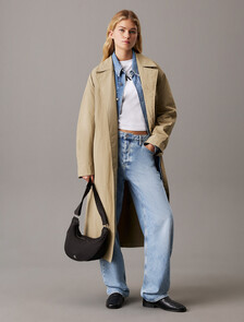 Buy 남녀공용 슬링 나일론 크로스바디 호보 백 in color BLACK