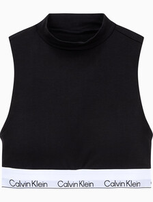 Buy 여성 아이콘 코튼 모달 AF 모크넥 브라렛 in color BLACK