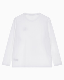 Buy 남녀공용  베이직 로고 긴팔 티셔츠 in color BRIGHT WHITE