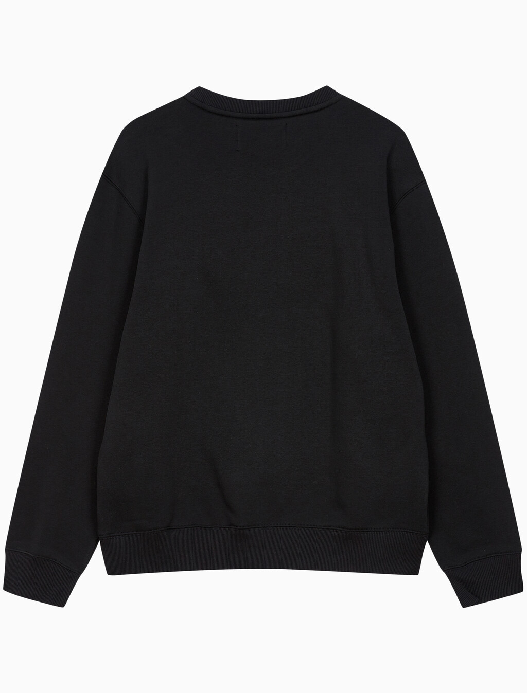 Buy 남녀공용 릴렉스핏 스몰 모노그램 로고 기모 스웨트셔츠 in color CK BLACK