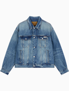 Buy 남성 90's 오로라 블루 데님 자켓 in color BLUE