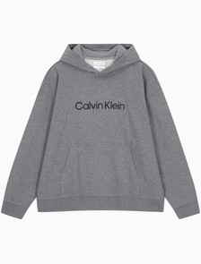 Buy 남성 릴렉스핏 스탠다드 로고 후드 티셔츠 in color MEDIUM GREY HEATHER
