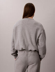 Buy 여성 텍스쳐드 크루넥 스웻셔츠 in color MEDIUM GREY HEATHER