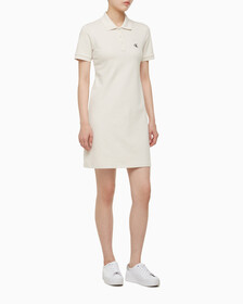 Buy 여성 CK 로고 폴로 반팔 원피스 in color BLUR FLORAL_BLACK